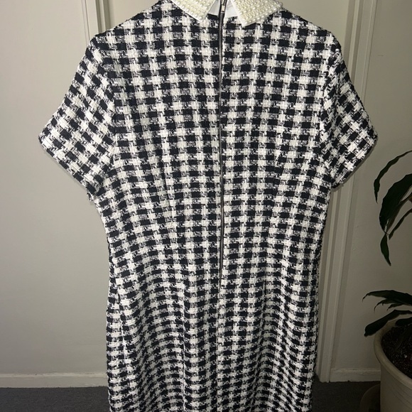 Pearl Collared Tweed Houndstooth dress size 13/14 (Juniors) - Picture 5 of 6